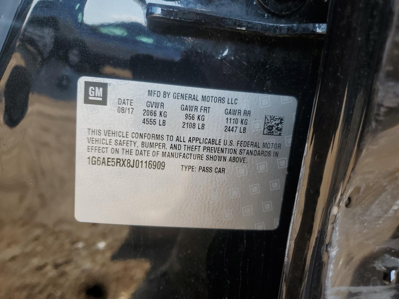 2018 Cadillac Ats VIN: 1G6AE5RX8J0116909 Lot: 87073175