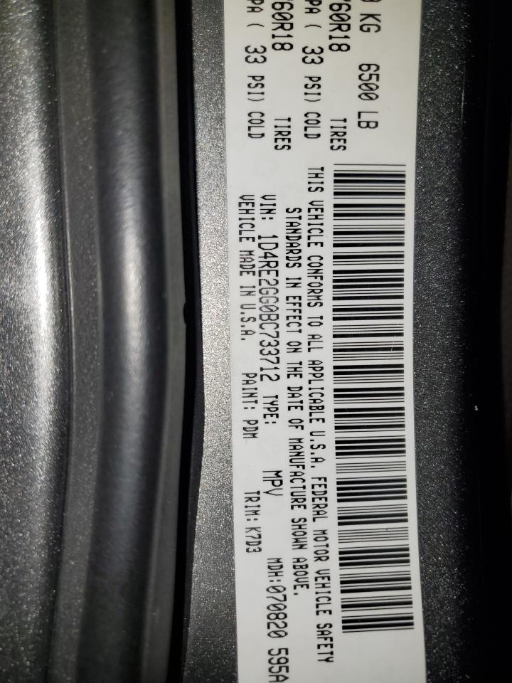 2011 Dodge Durango Express VIN: 1D4RE2GG0BC733712 Lot: 85774945