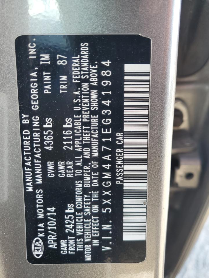 2014 Kia Optima Lx VIN: 5XXGM4A71EG341984 Lot: 84897595