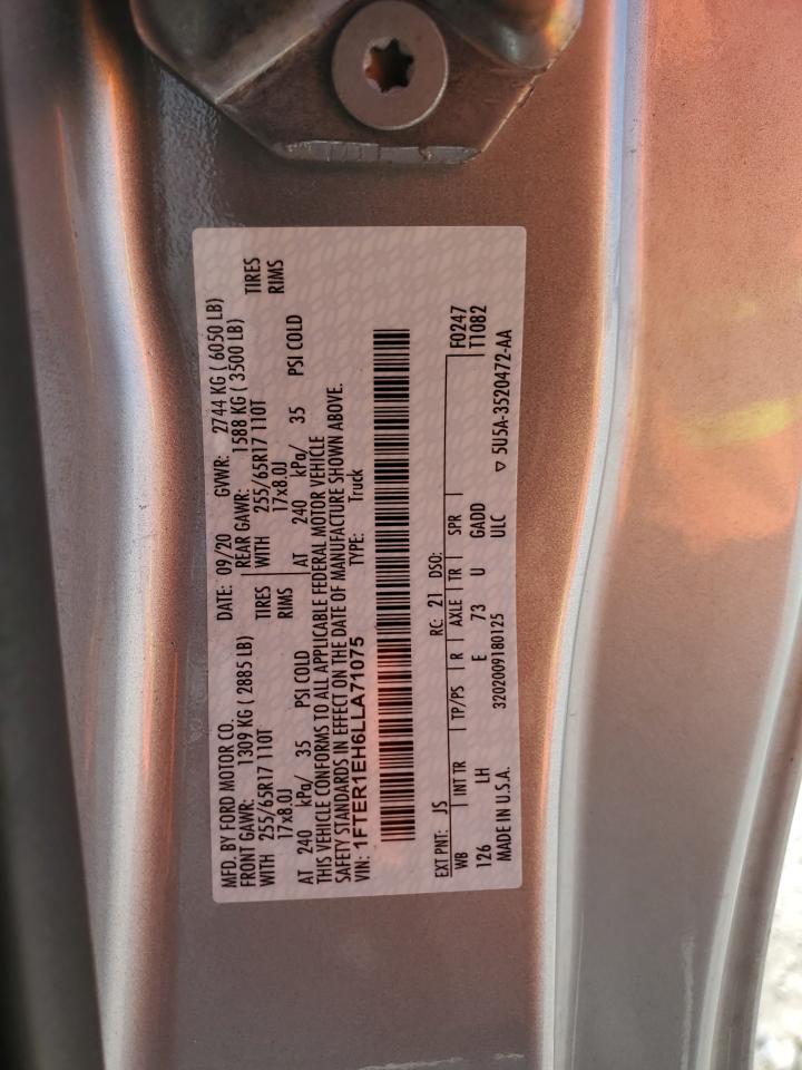 2020 Ford Ranger Xl VIN: 1FTER1EH6LLA71075 Lot: 82195355