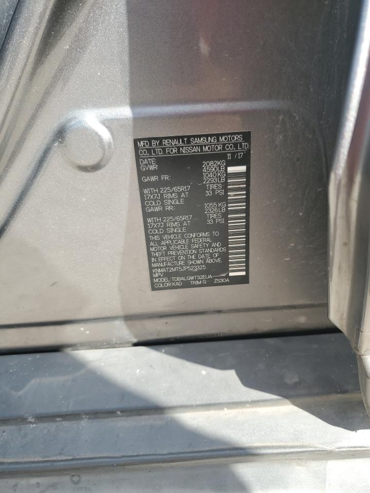 2018 Nissan Rogue S VIN: KNMAT2MT5JP523325 Lot: 82401775