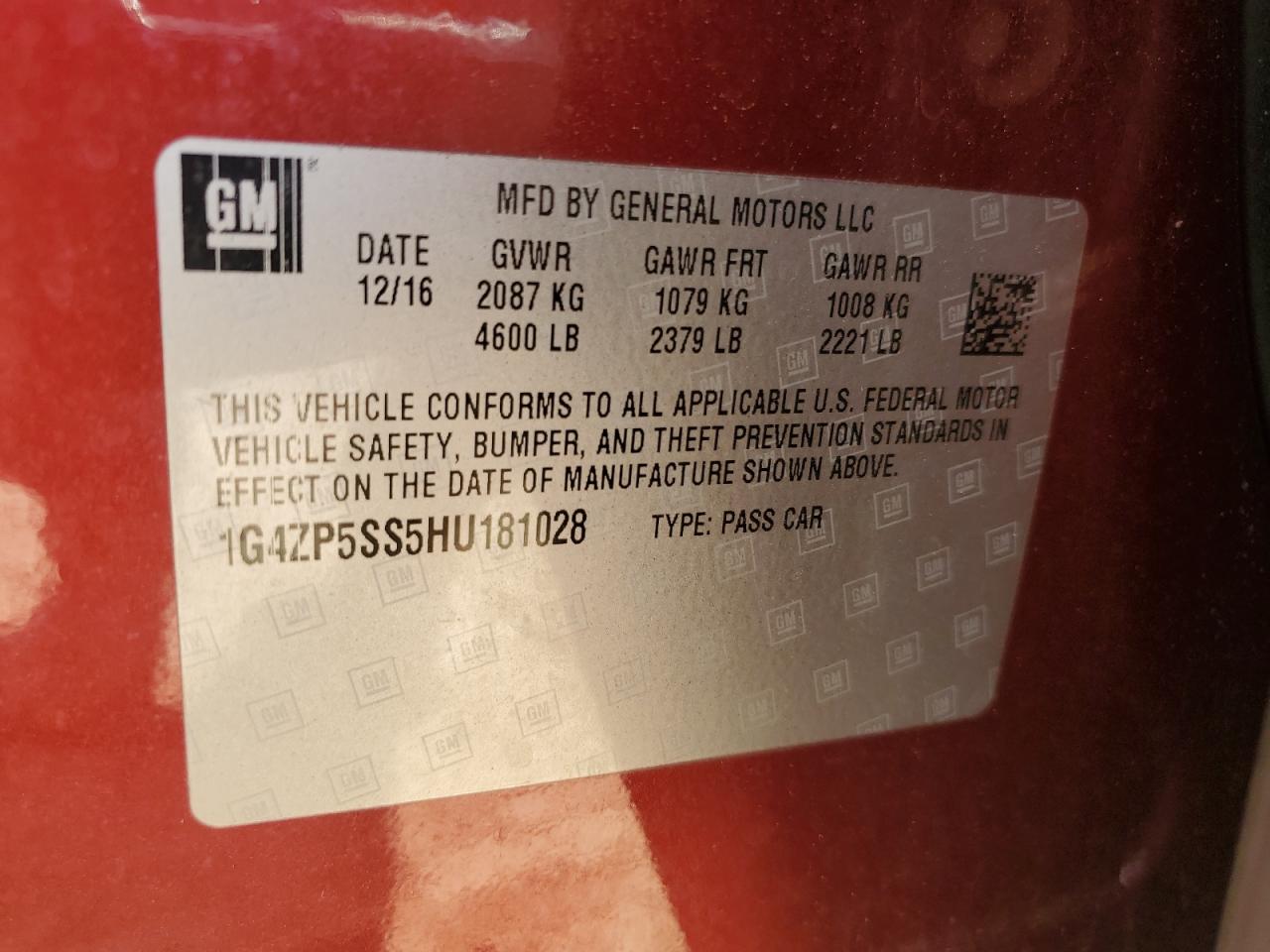 2017 Buick Lacrosse Essence VIN: 1G4ZP5SS5HU181028 Lot: 89470615