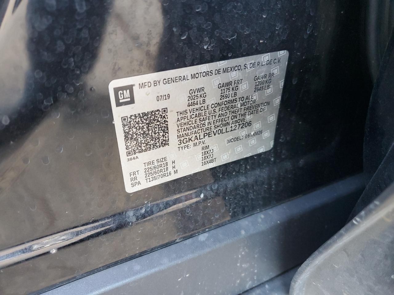 2020 GMC Terrain Slt VIN: 3GKALPEV0LL127206 Lot: 82329805