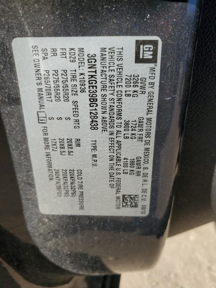 2011 Chevrolet Avalanche Ltz VIN: 3GNTKGE39BG128438 Lot: 89556935