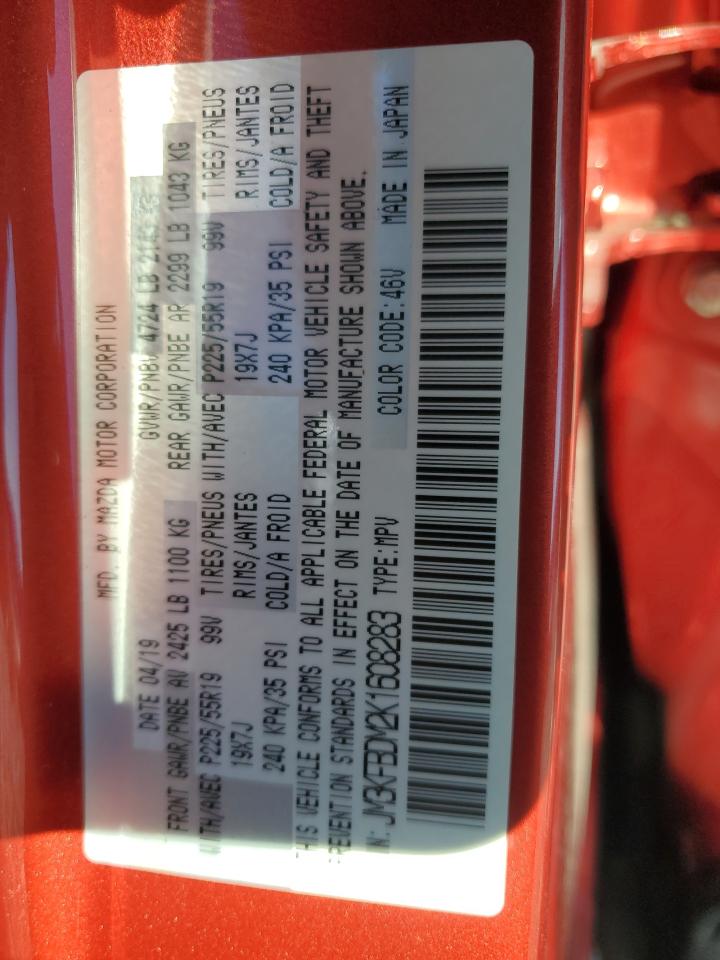 2019 Mazda Cx-5 Grand Touring VIN: JM3KFBDM2K1608283 Lot: 90480645