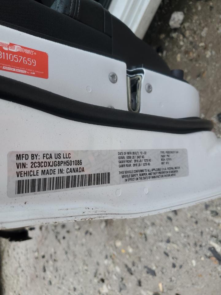 2023 Dodge Charger Sxt VIN: 2C3CDXJG8PH501086 Lot: 86155165