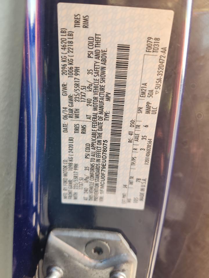 2014 Ford Escape S VIN: 1FMCU0F79EUD78075 Lot: 84969915