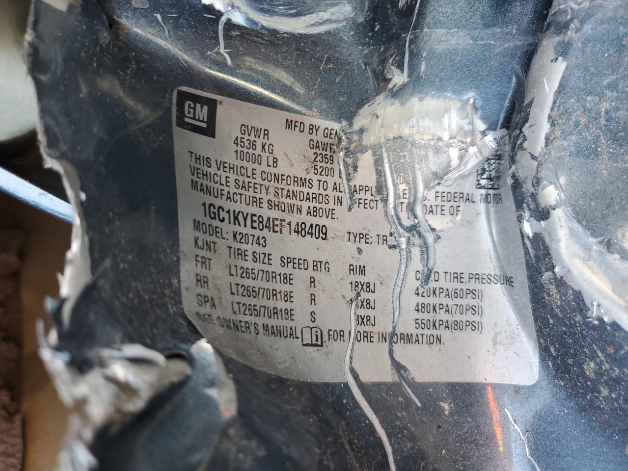 2014 Chevrolet Silverado K2500 Heavy Duty Ltz VIN: 1GC1KYE84EF148409 Lot: 85715115