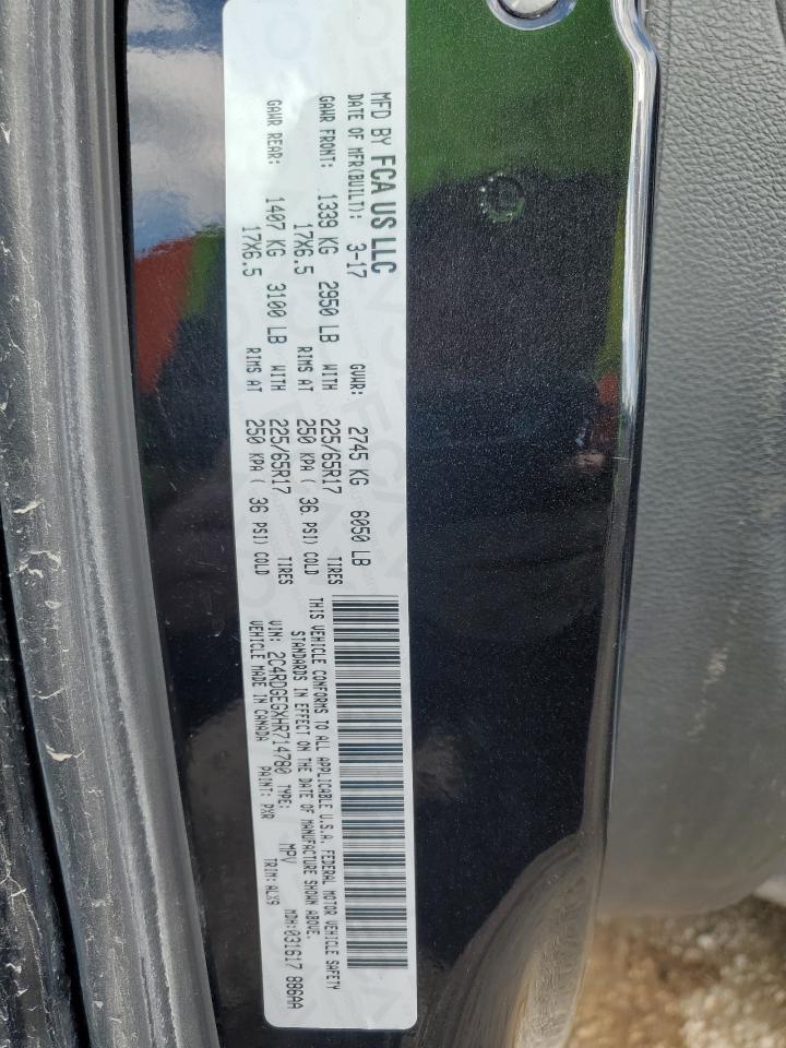 2017 Dodge Grand Caravan Gt VIN: 2C4RDGEGXHR714780 Lot: 90076675