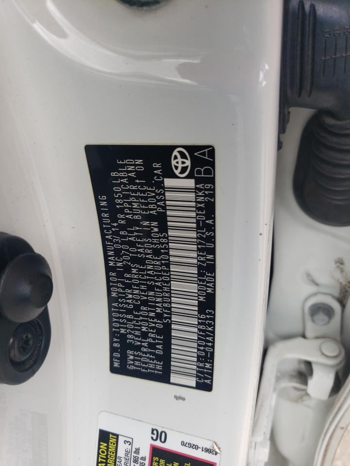 2014 Toyota Corolla L VIN: 5YFBURHE0EP101585 Lot: 82354455