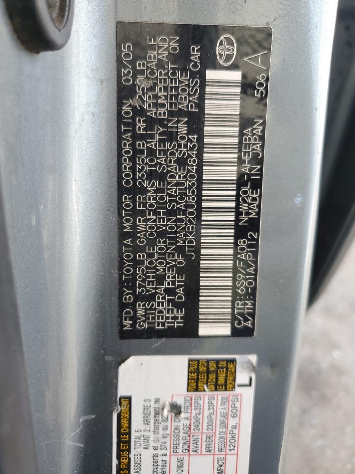 2005 Toyota Prius VIN: JTDKB20U853048434 Lot: 82399065