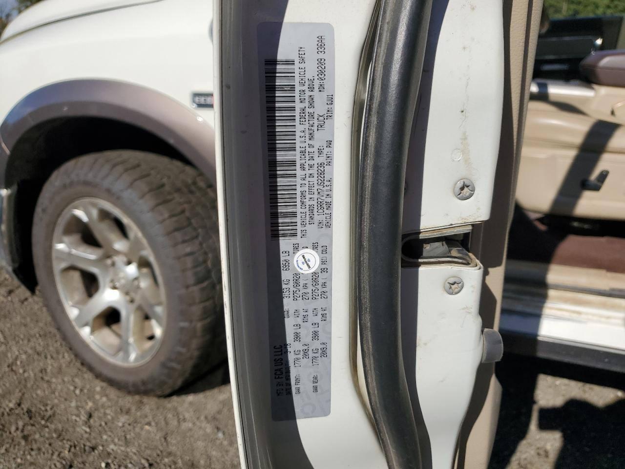 2018 Ram 1500 Laramie VIN: 1C6RR7VM7JS228236 Lot: 86628725