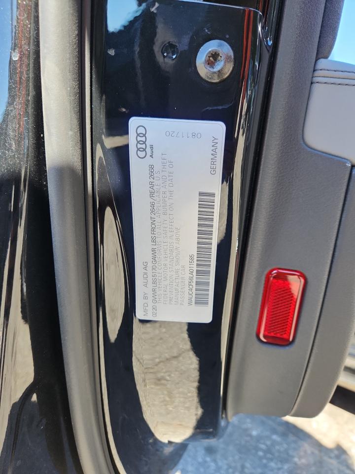 2020 Audi S5 Premium Plus VIN: WAUC4CF56LA011585 Lot: 82538685
