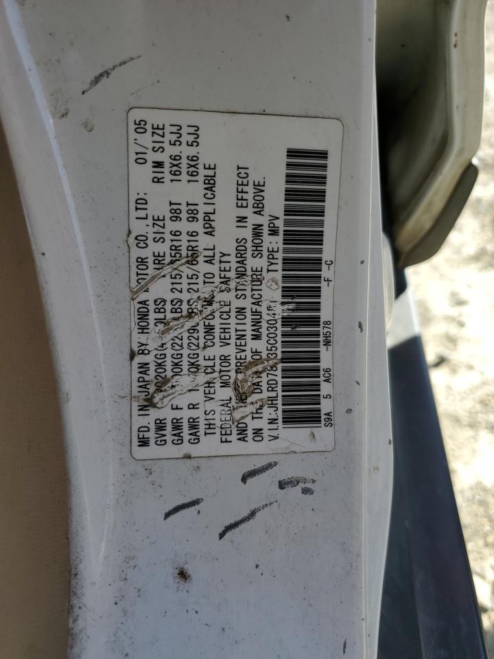 2005 Honda Cr-V Se VIN: JHLRD78935C030481 Lot: 85517195