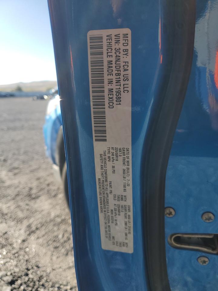 2022 Jeep Compass Latitude Lux VIN: 3C4NJDFB1NT195801 Lot: 86676235