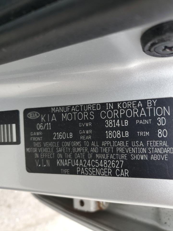 2012 Kia Forte Ex VIN: KNAFU4A24C5482627 Lot: 82432495