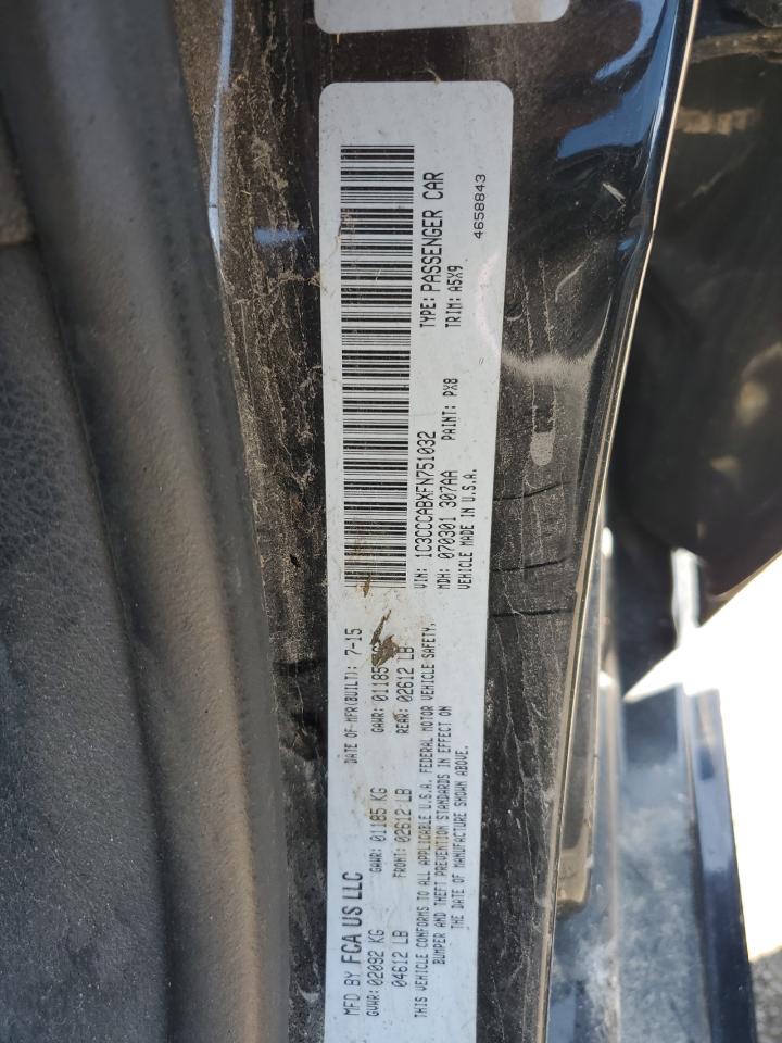 2015 Chrysler 200 Limited VIN: 1C3CCCABXFN751032 Lot: 86064395