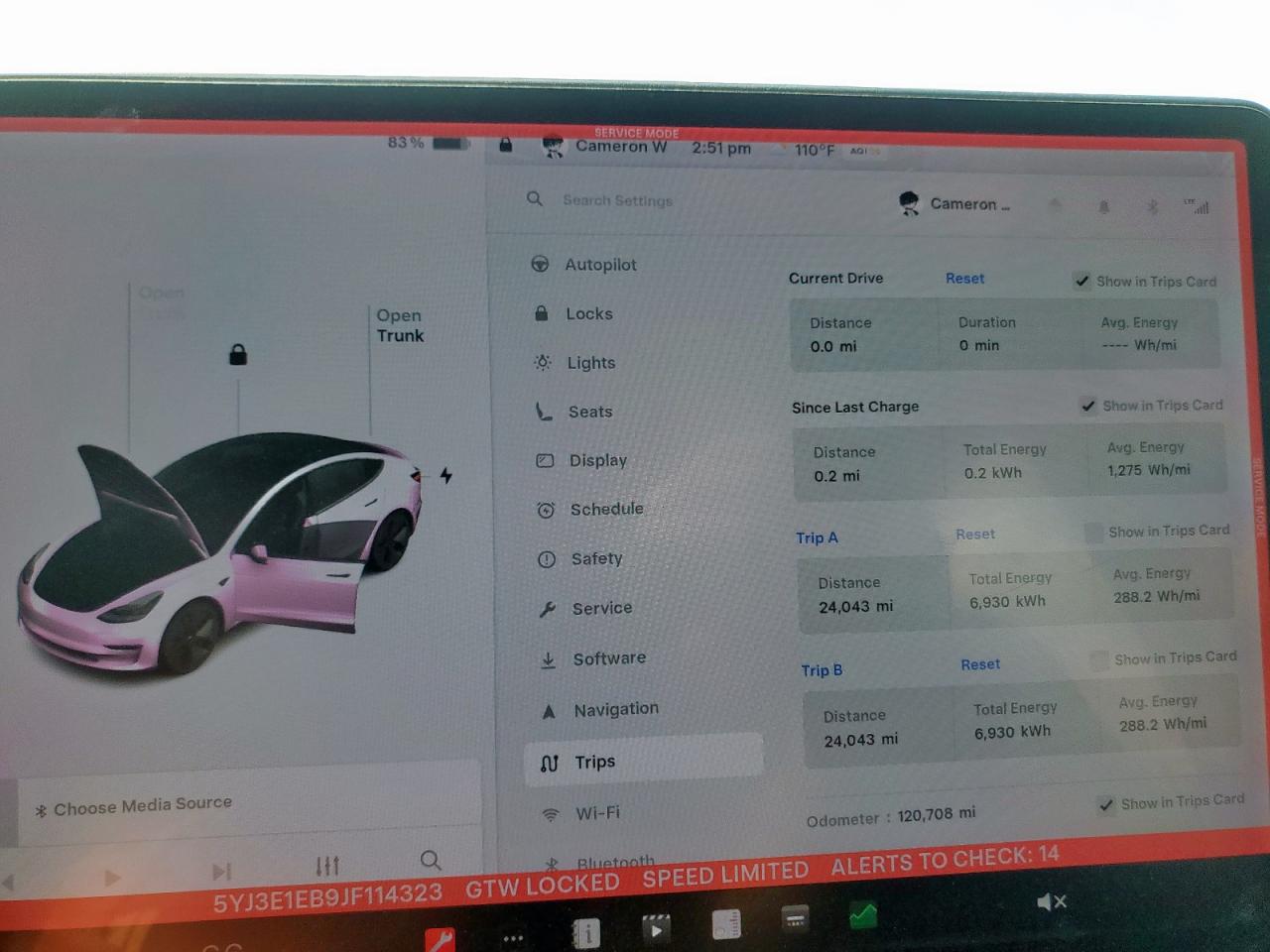 2018 Tesla Model 3 VIN: 5YJ3E1EB9JF114323 Lot: 84976905