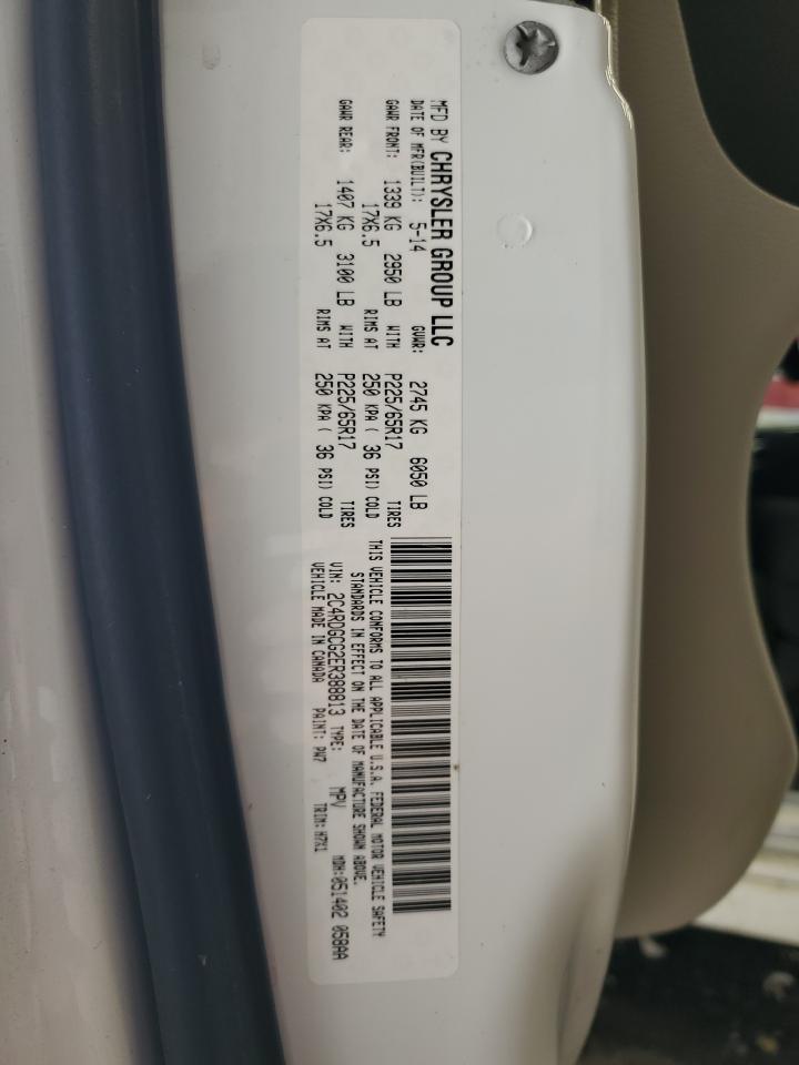 2014 Dodge Grand Caravan Sxt VIN: 2C4RDGCG2ER388813 Lot: 85200605