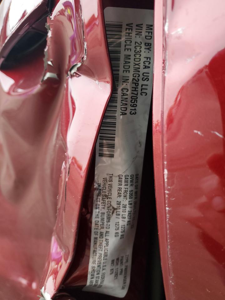 2023 Dodge Charger Gt VIN: 2C3CDXMG2PH705913 Lot: 82531185