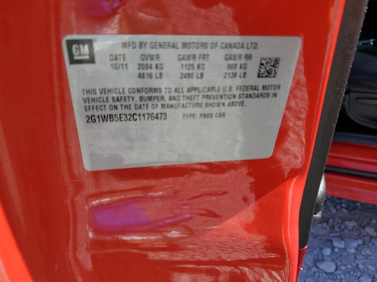 2012 Chevrolet Impala Lt VIN: 2G1WB5E32C1176473 Lot: 82409795