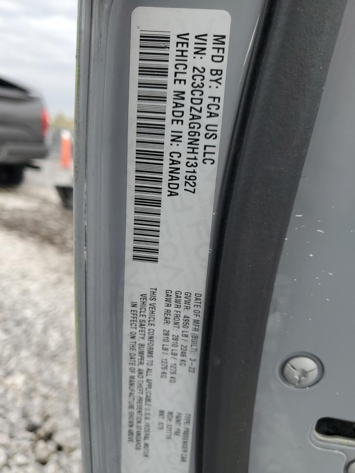 2022 Dodge Challenger Sxt VIN: 2C3CDZAG6NH131927 Lot: 84567495