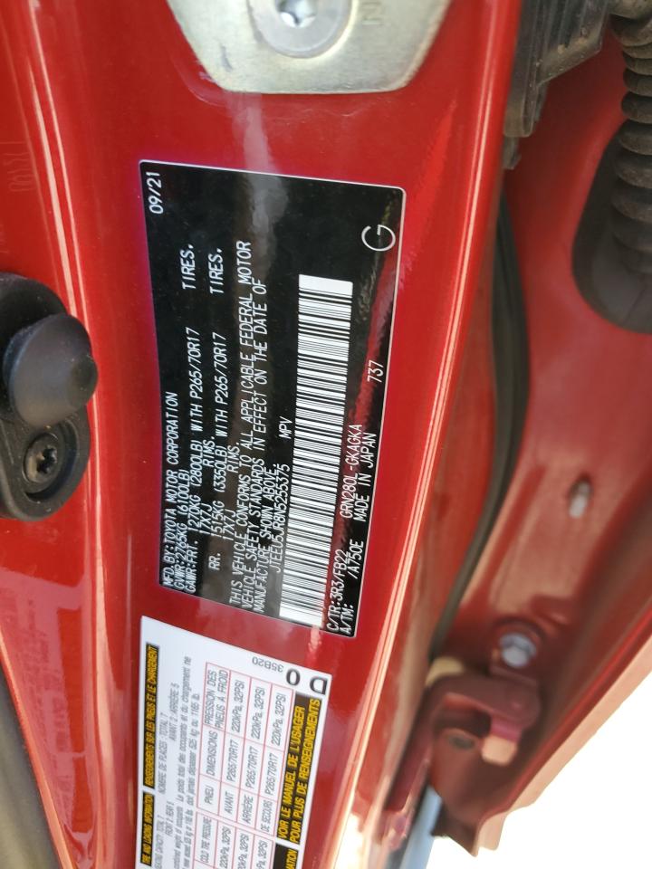 2022 Toyota 4Runner Sr5 VIN: JTEEU5JR8N5255375 Lot: 82241795