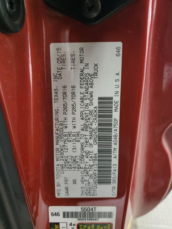 2015 Toyota Tacoma Access Cab VIN: 5TFUU4ENXFX137884 Lot: 83955975