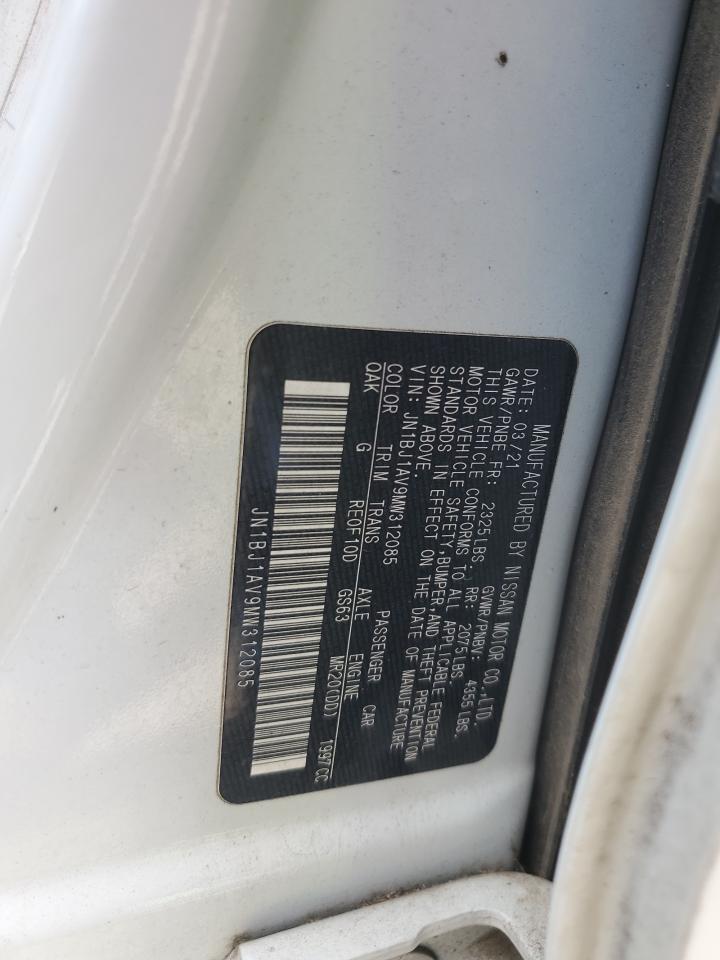 2021 Nissan Rogue Sport S VIN: JN1BJ1AV9MW312085 Lot: 85494615