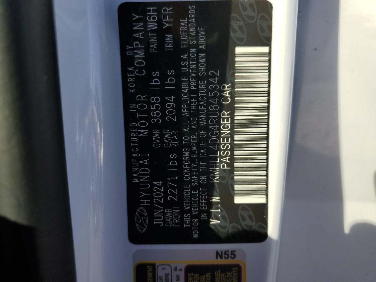 2024 Hyundai Elantra Se VIN: KMHLL4DG4RU845342 Lot: 90889615