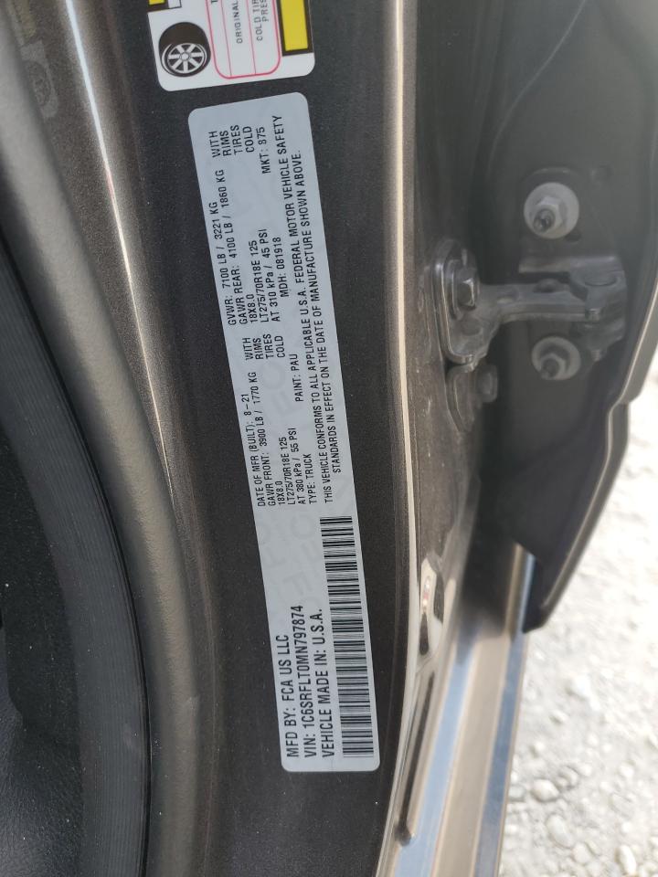 2021 Ram 1500 Rebel VIN: 1C6SRFLT0MN797874 Lot: 85874135