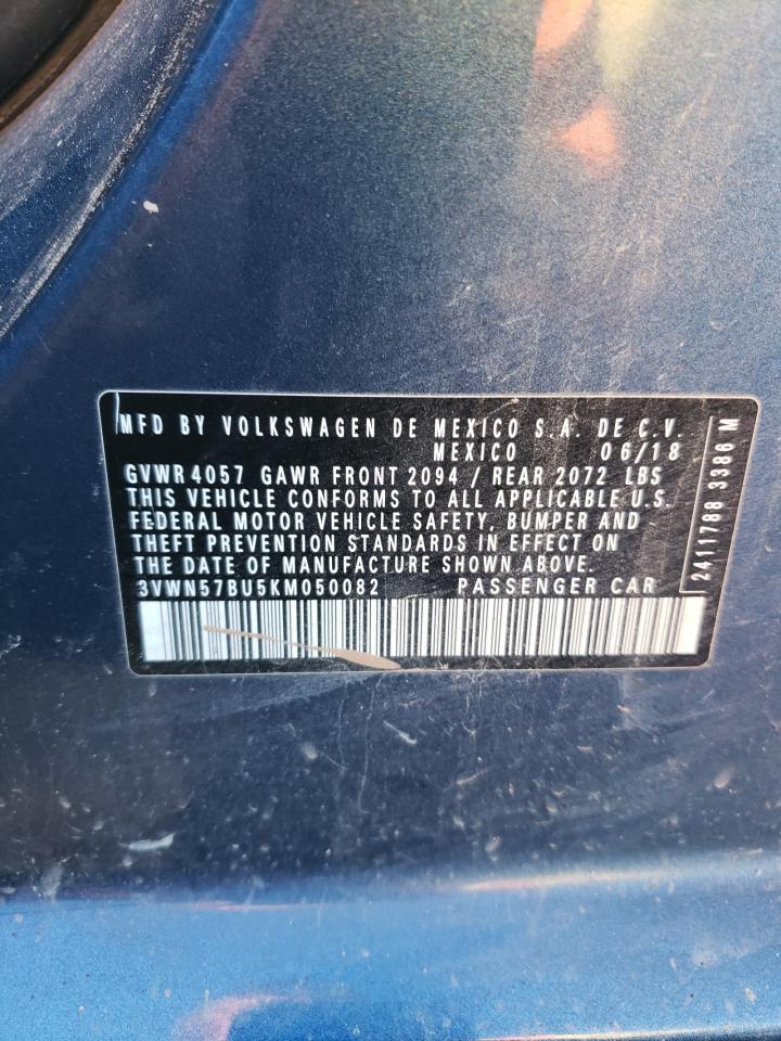 2019 Volkswagen Jetta S VIN: 3VWN57BU5KM050082 Lot: 81846745