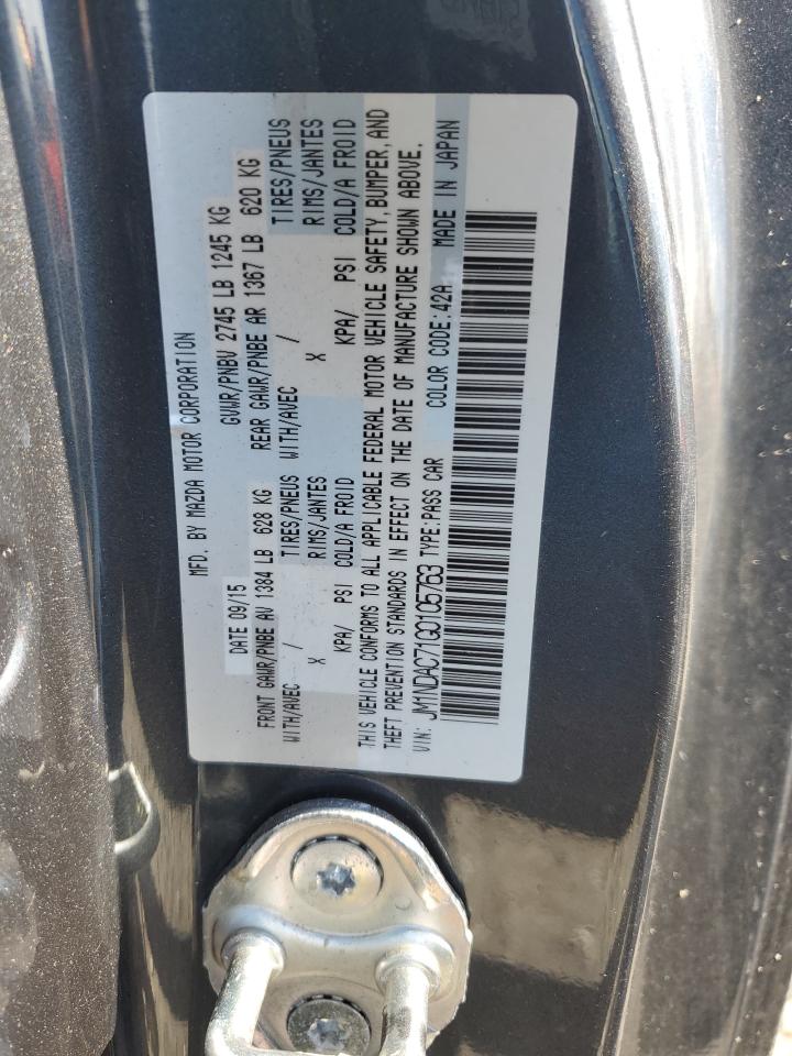 2016 Mazda Mx-5 Miata Club VIN: JM1NDAC71G0105763 Lot: 89833815