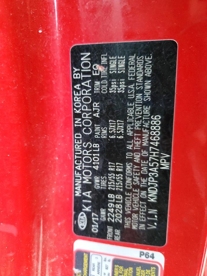 2017 Kia Soul + VIN: KNDJP3A57H7468886 Lot: 84934115