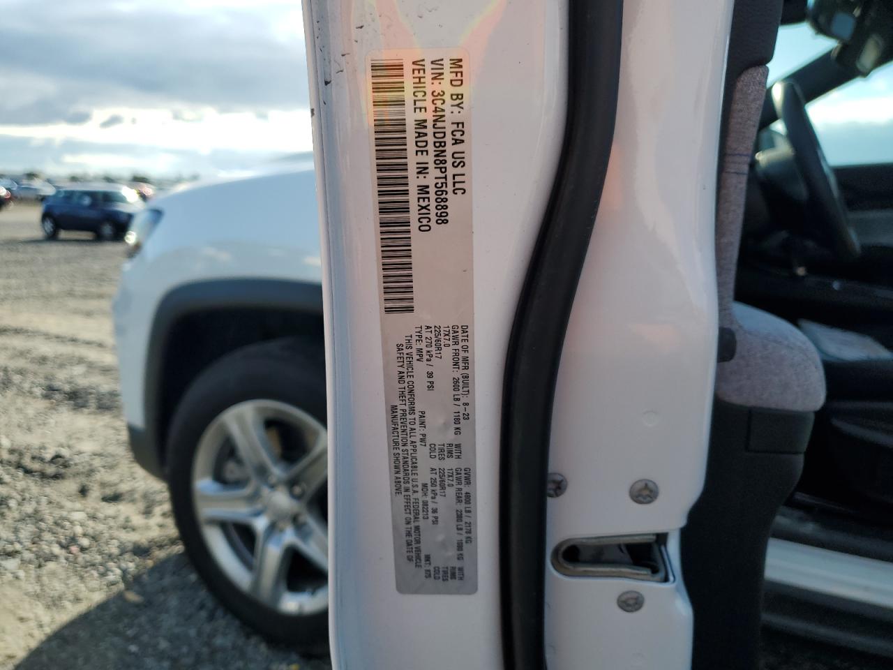 2023 Jeep Compass Latitude VIN: 3C4NJDBN8PT568898 Lot: 86493985