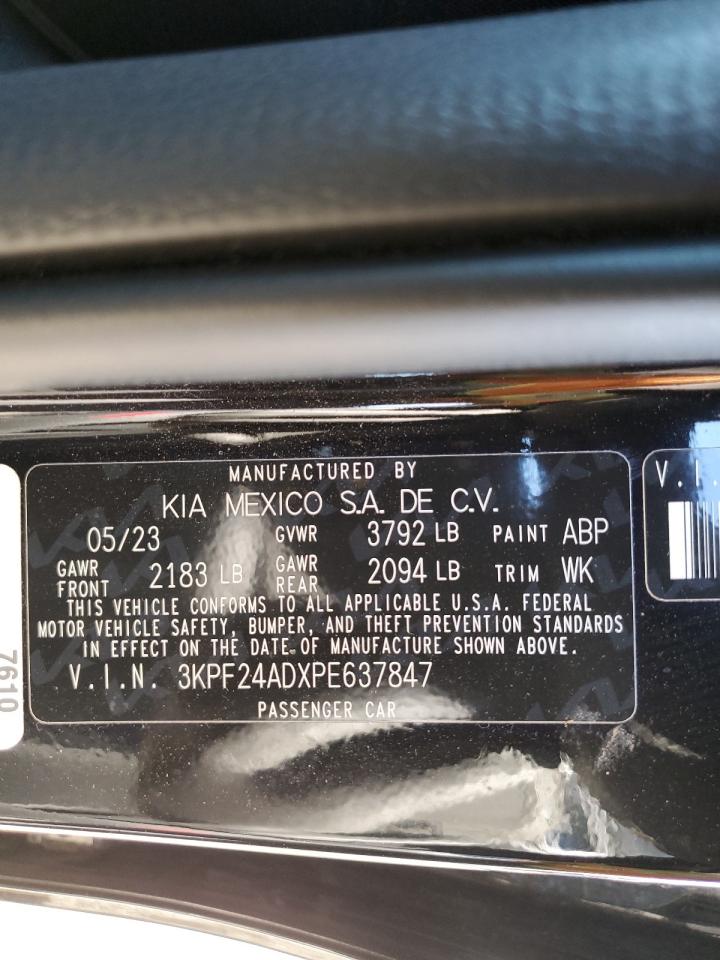2023 Kia Forte Lx VIN: 3KPF24ADXPE637847 Lot: 86694775