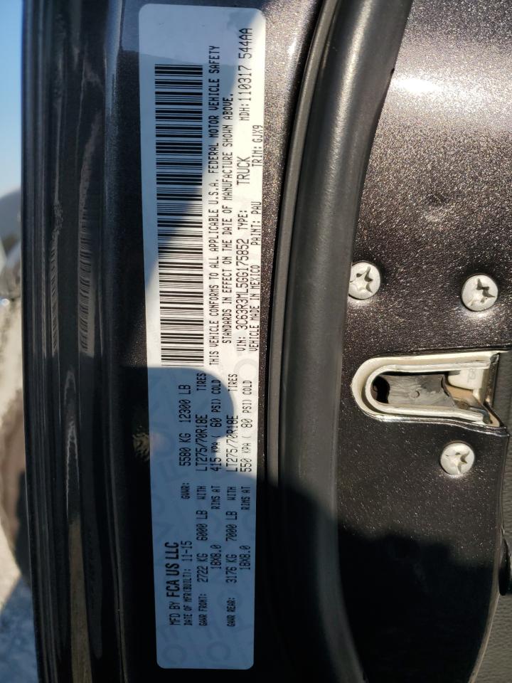 2016 Ram 3500 Laramie VIN: 3C63R3ML5GG175852 Lot: 84816475