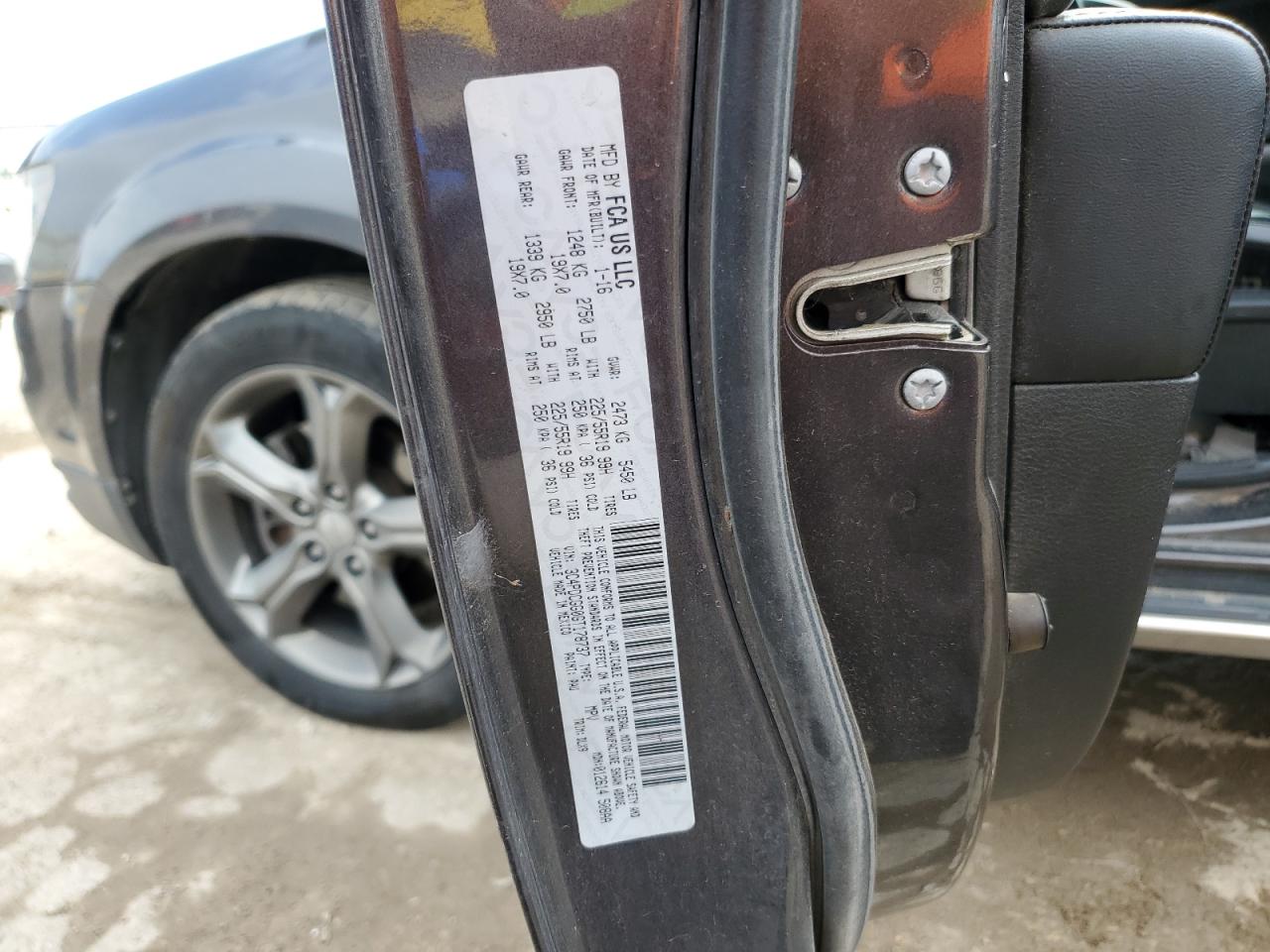 2016 Dodge Journey Crossroad VIN: 3C4PDCGG0GT178737 Lot: 86514855