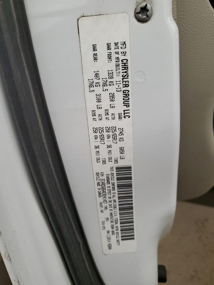 2014 Dodge Grand Caravan Se VIN: 2C4RDGBG4ER241457 Lot: 86869115