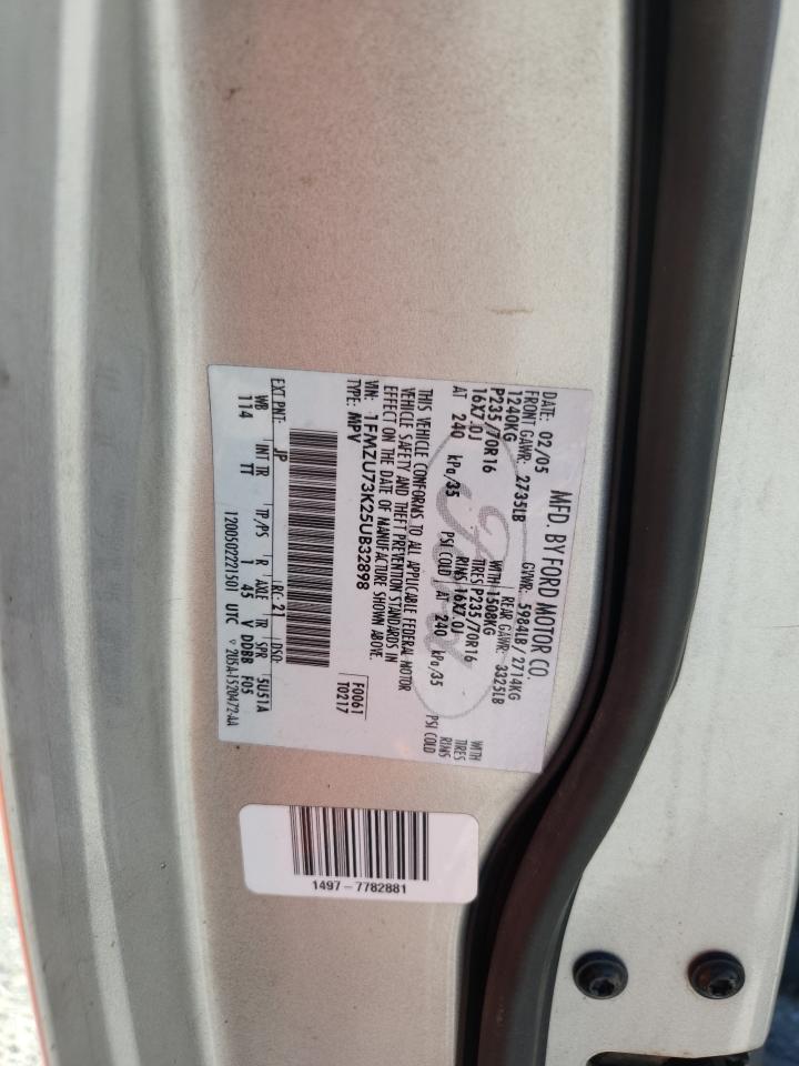 2005 Ford Explorer Xlt VIN: 1FMZU73K25UB32898 Lot: 86283765