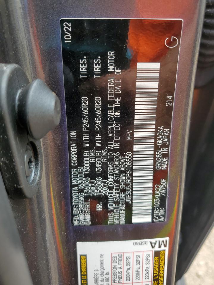 2023 Toyota 4Runner Se VIN: JTESU5JR0P6108550 Lot: 85759195