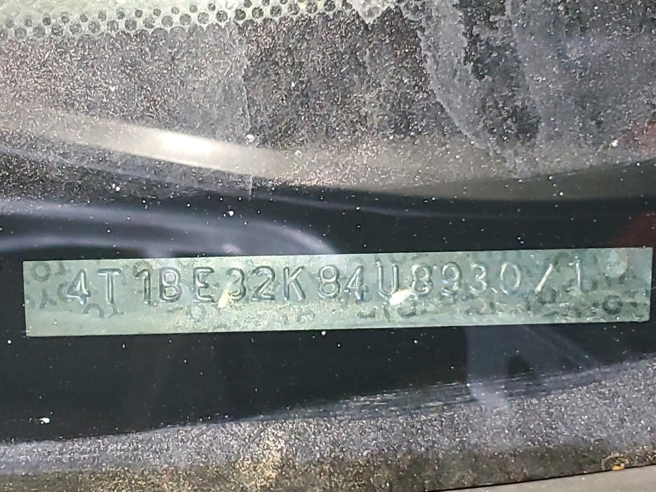 2004 Toyota Camry Le VIN: 4T1BE32K84U893071 Lot: 85852435