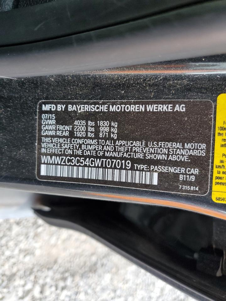 2016 Mini Cooper S Countryman VIN: WMWZC3C54GWT07019 Lot: 81759675