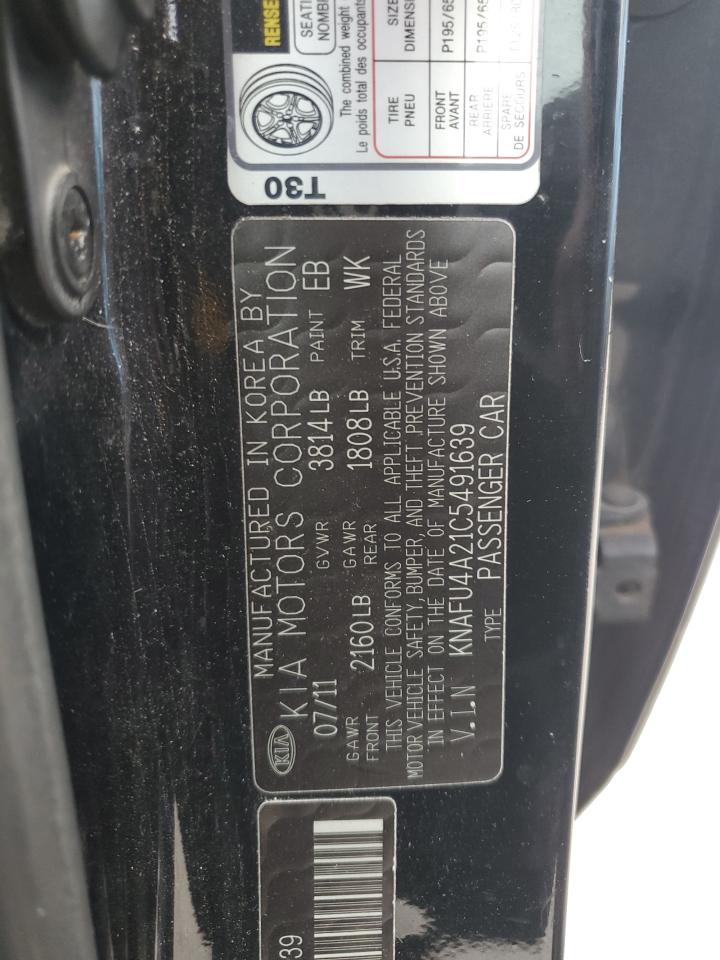 2012 Kia Forte Ex VIN: KNAFU4A21C5491639 Lot: 89810715