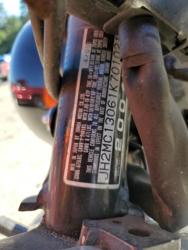 2001 Honda Cmx250 C VIN: JH2MC13061K701021 Lot: 86407935