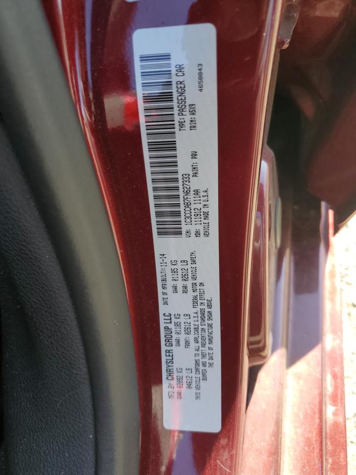 2015 Chrysler 200 Limited VIN: 1C3CCCAB7FN627333 Lot: 85596695