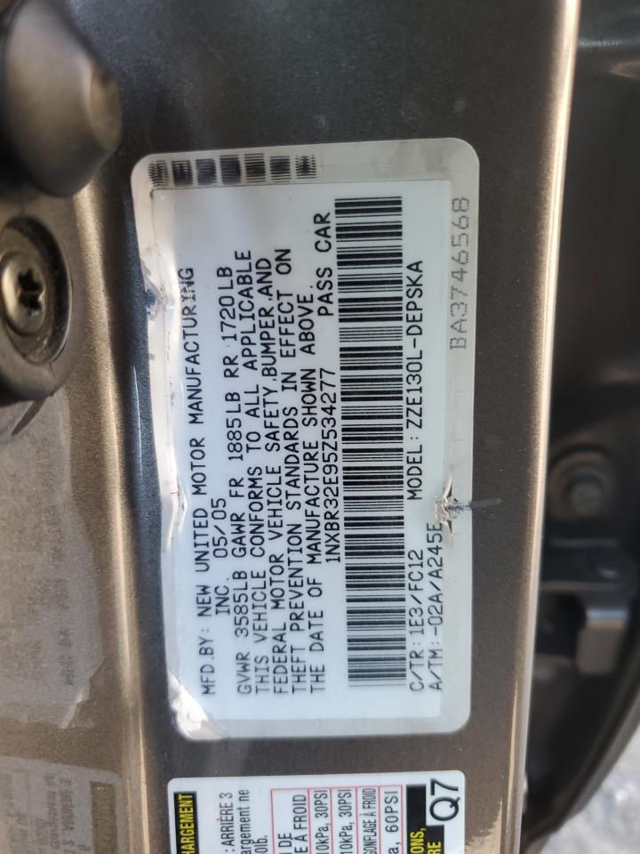 2005 Toyota Corolla Ce VIN: 1NXBR32E95Z534277 Lot: 90519495