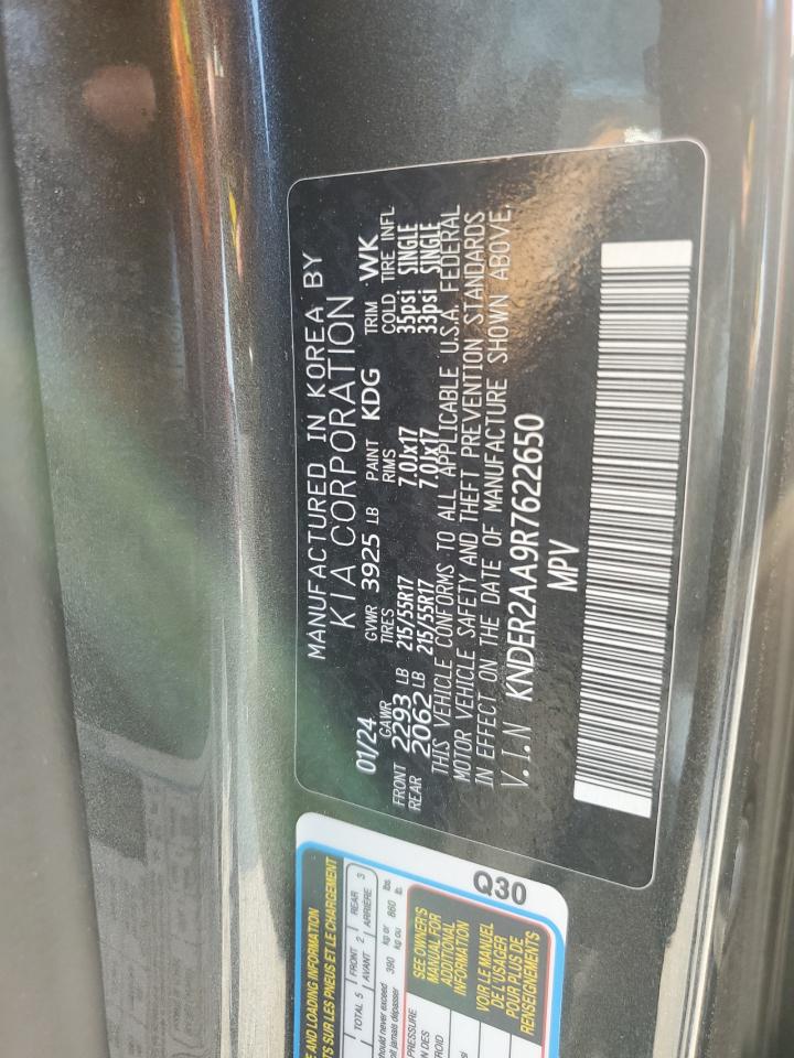 2024 Kia Seltos Ex VIN: KNDER2AA9R7622650 Lot: 89500015