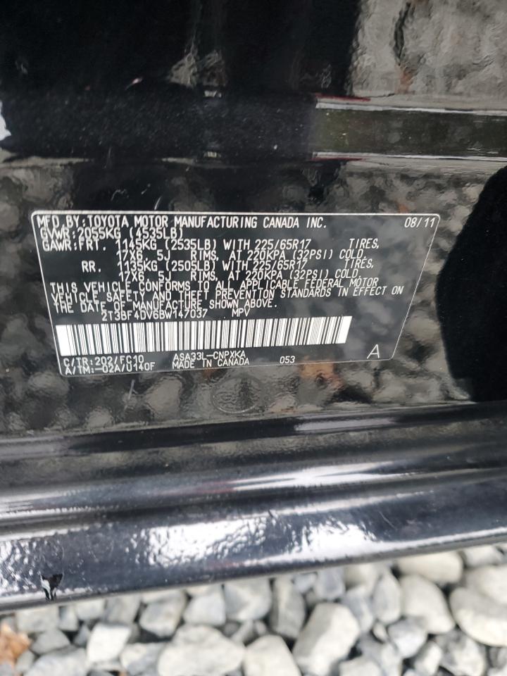 2011 Toyota Rav4 VIN: 2T3BF4DV6BW147037 Lot: 86794915