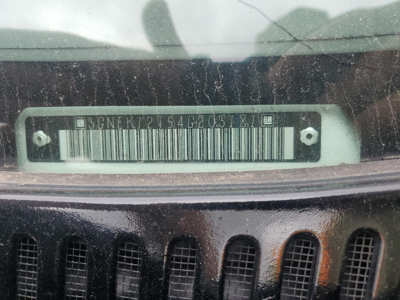 2004 Chevrolet Avalanche K1500 VIN: 3GNEK12T54G203181 Lot: 85732415